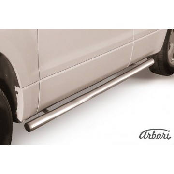 Защита порогов d76 труба Arbori нерж. сталь для Suzuki GRAND VITARA 5дв. 2008-2012