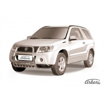 Защита передняя Arbori d57 высокая с защитой картера SUZUKI GRAND VITARA 3 doors 2008-2012