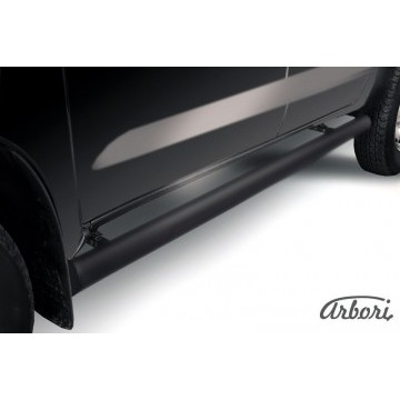 Защита порогов d76 труба Arbori черн. для Toyota HILUX 2004-2011
