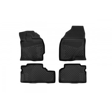 Коврики 3D в салон TOYOTA Prius Alpha, 2012->, П.Р. 4 шт. (полиуретан)