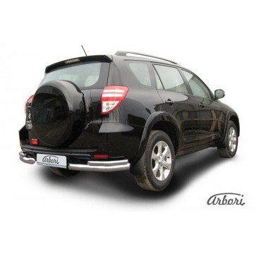 Уголки d76+d42 двойные Arbori нерж. сталь для Toyota RAV4 Long 2009-2014