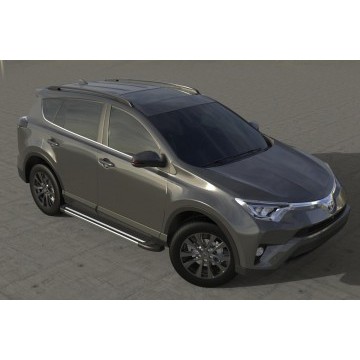 Комплект алюминиевых порогов Arbori Luxe Black 1700 для TOYOTA RAV4 2015-нв