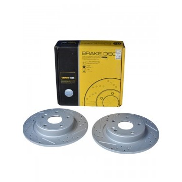 Диски тормозные задние UIDNU (комплект) Changan UNI-V 1,5T (перфорированный, с насечками)