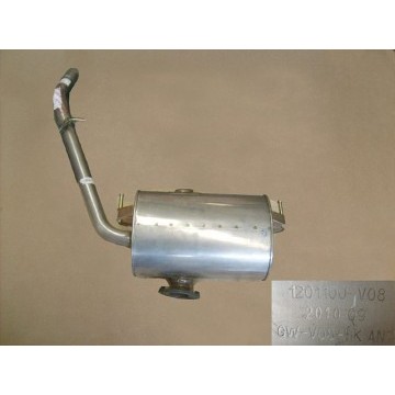 Exhaust pipe tail w/main muffler assy Great Wall Cowry