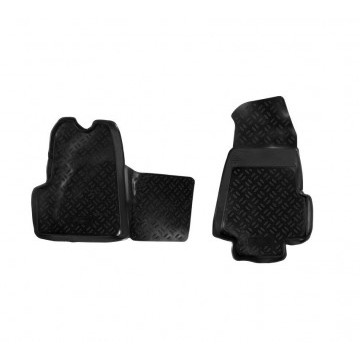 Ковры в салон передние Ford Transit V (2006-14) (МКПП) компл. 2 шт., высокий борт, полимерные, черные
