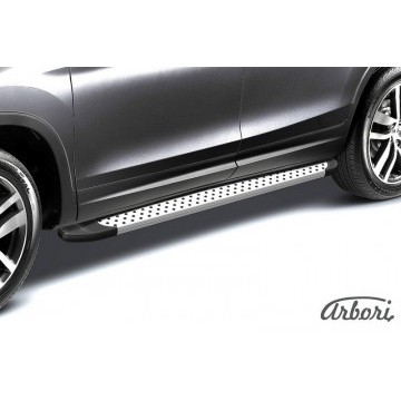 Комплект алюминиевых порогов Arbori Standart Silver 1700 для CHEVROLET Captiva 2013-2016