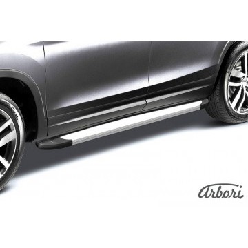 Комплект алюминиевых порогов Arbori Optima Silver 1450 для CHEVROLET Niva Berton 2009-нв
