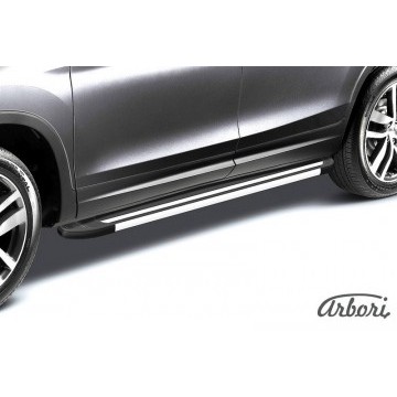 Комплект алюминиевых порогов Arbori Luxe Black 1800 для CHEVROLET Trailblaizer 2012-2016