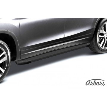 Комплект алюминиевых порогов Arbori Optima Black 1700 для GREAT WALL Hover H3 2010-2014