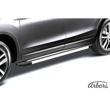 Комплект алюминиевых порогов Arbori Luxe Silver 1700 для GREAT WALL Hover H3 2010-2014